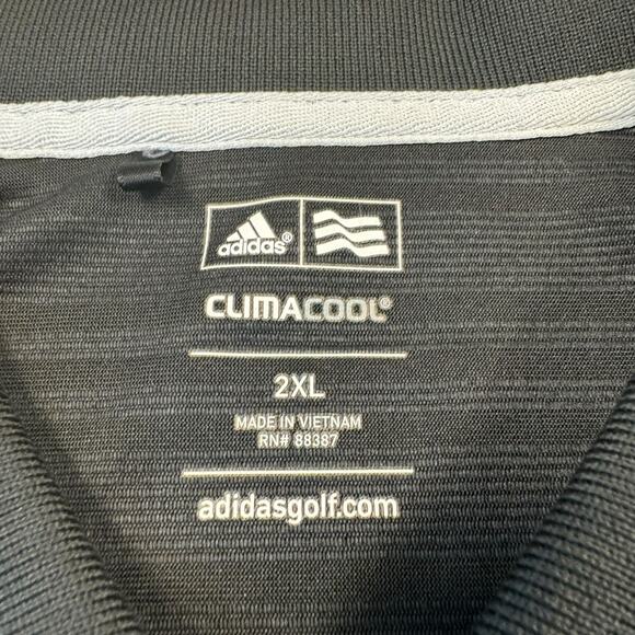 Adidas Polo Shirt Men's 2XL U.S. Open 2012 Striped Stretch Moisture Wicking - Picture 7 of 11